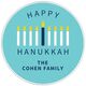 Happy Hanukkah Round Gift Stickers Image 2 of 2